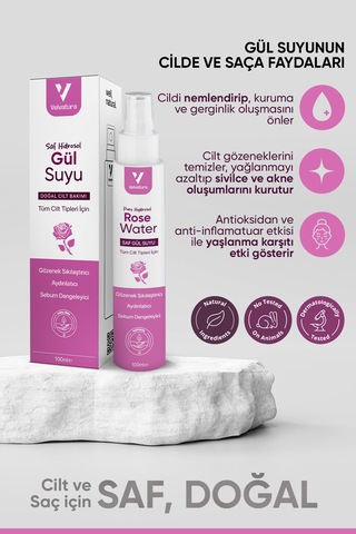 Velvatura Sıkılaştırıcı Aydınlatıcı Ve Arındırıcı Gül Suyu Tonik 100 ML