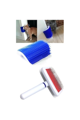 3b Trend Kedi Kaşınma Ve Evcil Hayvan Tüy Tarama Ve Kaşıma Fırçası Telli Beyaz