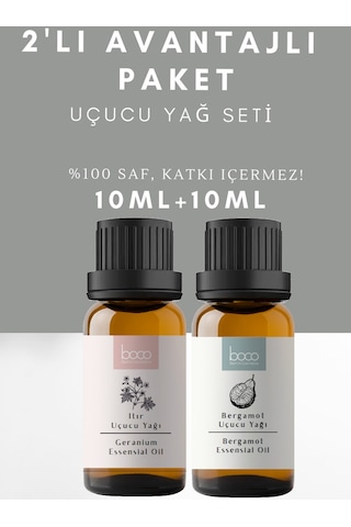 Boco Born In Cosmetics Bergamot + Itır Saf Aromaterapi Uçucu Yağı 2 x 10 ML