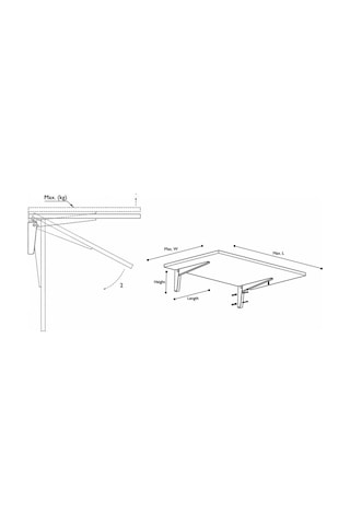 Katlanır Duvara Monte Duvar Masası Yemek Masası Ayağı 30cm 1 Çift Katlanır Ayak Konsol