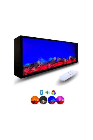 Dekoratif Elektrikli Şömine 120x25x15 Cm - Arif Şömine