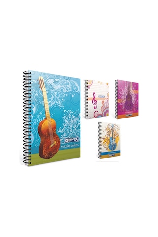 Gıpta A4 40 Yaprak Karton Kapak Spiralli Rehber Çizgili Müzik Def