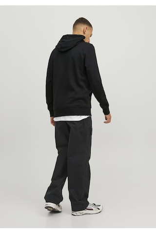 Jack & Jones Logolu Kapüşonlu Sweatshirt - Dust 12240214 Black Lacivert