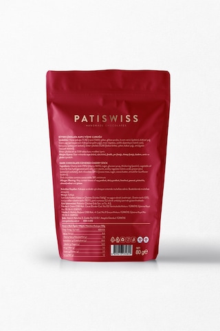 Patiswiss Bitter Çikolata Kaplı Vişne Çubukları 80 G
