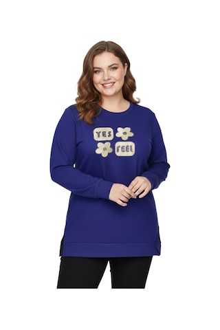Caftan Kadın Sıfıryaka Taşlı Tunik Bgl-st05087 İndigo