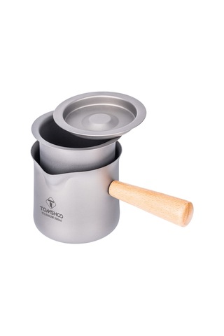 Tomshoo Titanyum Çay Kupa Çay Süzgeçli Açık Kamp Titanyum Y28369 Gümüş