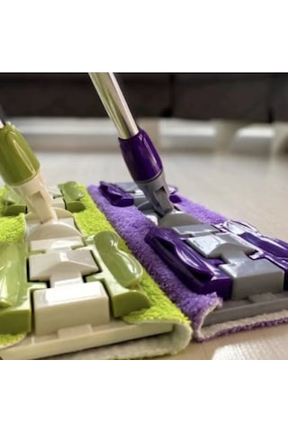 Mikrofiber Yer Temizleme Mop 360 Döner Başlıklı, Kolay Sıkma Ve Pratik Kullanım