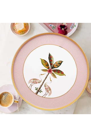 Pembe Porselen Kek Standı 21 Cm