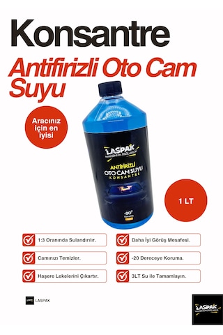 Konsantre Antifrizli Oto Cam Suyu -20 Derece 1 Lt