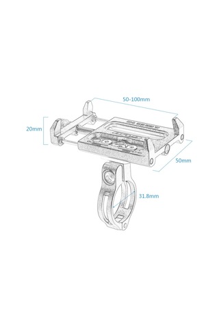 Gub Alüminyum Alaşım Bisiklet Bisiklet Çok Amaçlı Telefon Siyah