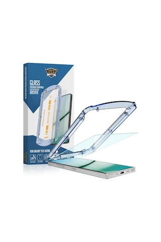 Galaxy S25 Serisi İle Uyumlu Easyfit Glass Kolay Uygulama Aparatlı Ekran Koruyucu Temperli Cam Galaxy S25 Ultra