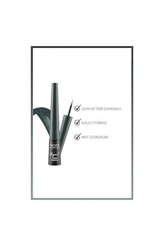 Note Cosmetique Elegant Matte Dipliner Waterproof Suya Dayanıklı - 04 Ocean Green - Yeşil