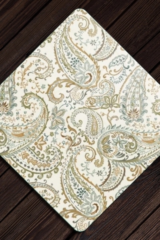 Decovetro Cam Kesme Tahtası Ve Sunumluk Kare Şal Desenli 30 X 30 Cm Çok Renkli