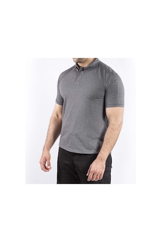 Outdoor Günlük Erkek Kısa Kollu T-shirt Pamuklu Tlac01 Füme