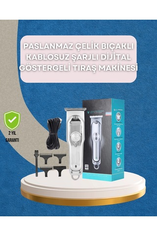 Lityum Pil 120 Dakika Şarjlı Saç Ve Sakal Kesme Makinesi - Sessiz Metal Gövde Bx-313679 1 - 2 Saat