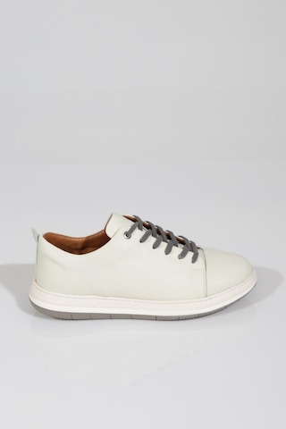 Dgn 20332 Erkek Bağcikli Sneaker Ayakkabi Kirli Beyaz