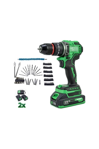 Dawreek 10MM 36V Kömürsüz Akülü Vidalama - Yeşil