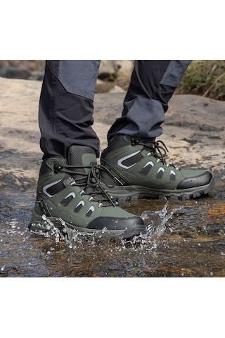 Yeni Dört Mevsim Açık Hava Yürüyüşü Orta-yüksek Erkek Yürüyüş Botları Siyah