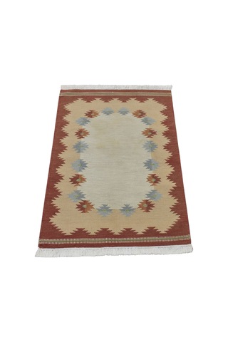 Kilim Antik El Dokuma Modern Benzersiz Pastel Yün Kilimi 0154 - Vintage - Çok Renkli