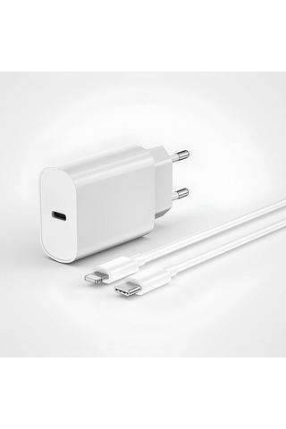 Type C-lightning 20 W Hızlı Şarj Adaptörü Ve Kablosu İphone Samsung Xiaomi Huawei İle Uyumludur