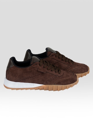 Tw Tonny White New York-048 Deri Spor Yürüyüş Günlük Sneaker Ayakkabı Kahverengi