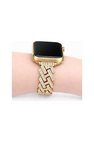 Apple Uyumlu Watch 44/45/46/49mm Kordon Taşlı İnce Metal Kordon 103 2/3/4/5/6/se/7/8/9/10/11/ultra