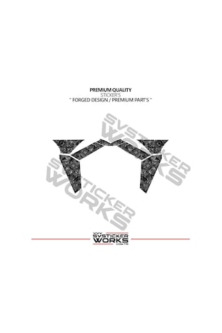 Cfmoto 450sr Forged Karbon Kaplama Ön Çamurluk Ve Ortası Sticker Etiket Modeli