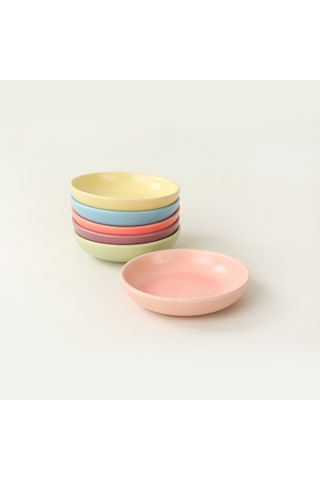 Keramika Rainbow Soft Matte Halka Çerezlik Sosluk 13 CM 6 Adet 96