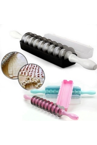 Pratik 9 Bıçaklı Mantı Kesme Merdanesi Çok Renkli