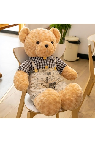 Kıyafetli Ayı 60 Cm Figür Peluş Oyuncak - Büyük Peluş Oyuncak - Tgs-p202590 Çok Renkli