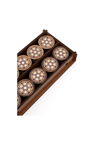 4 Numara Dama Desenli Tavla Pulu