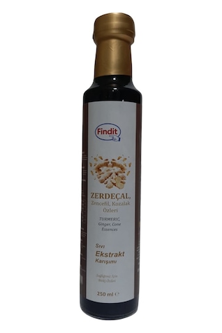 Findit Zerdecal Zencefil Kozalak Özleri, Sıvı Ekstrakt Karışımı, Doğal Bitkisel Destek 250ml