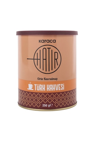 Karaca Hatır Orta Kavrulmuş Türk Kahvesi Teneke Kutu 250 G