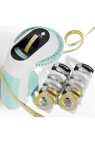 Willowhaven Phomemo Vintage Pembe 6 Şeritli Manuel Etiket Yapma Makinesi