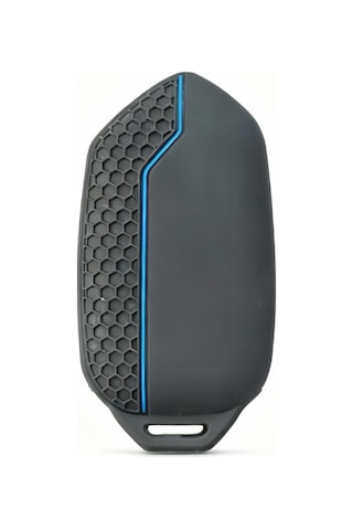 Gma Keys Togg T10x T10f 3 Tuşlu Smart Petek Desenli Koruma Anahtar Kılıfı Mavi Siyah Renk