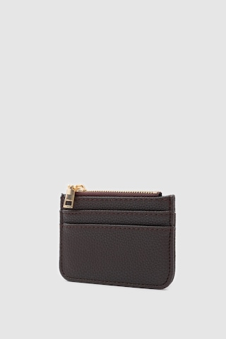 Shule Bags Nook Fermuarlı Charm Kartlık Acı Kahve Acı Kahverengi