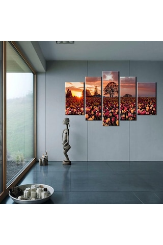 Laleler Kanvas Tablo 140x80cm