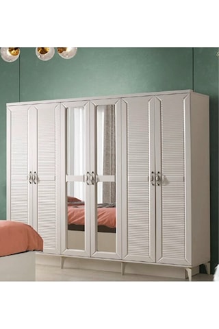Atina Gardırop-mdf-aytaşı-230x58x210cm-6 Kapak-aynalı Kapak-ücret