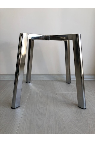 Metal, 40 Cm Krom Kaplama D Sandalye Ayağı 2 Adet