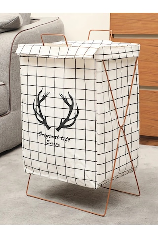 Home Set Kapaklı Saklama Sepeti 302567314 Gri