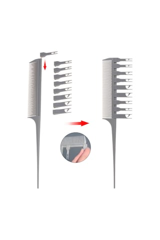 Mufunye "profesyonel Saç Boyama Tarağı - 2'li Uçlu, Ayarlanabilir Dişler, Kolay Renklendirme Ve Kesim İçin"