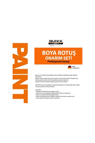 QUIXX® Oto Boyası Taş İzi Onarım Seti-Beyaz Boya