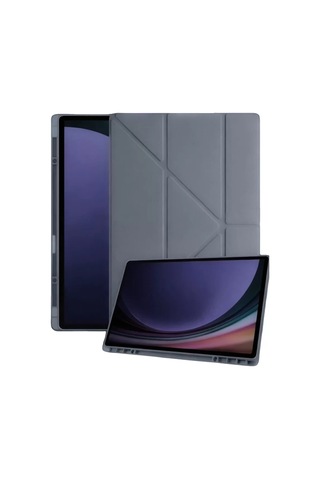 Samsung Galaxy X730 Tab S11 Kalemlikli Mars Tablet Kılıfı - Koyu Gri Arka Kapak