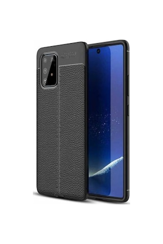 Galaxy A91 (S10 Lite) Kılıf Zore Niss Deri Desenli Silikon Kılıf