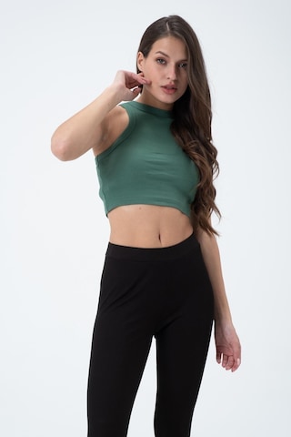Quhox Kadın Kaşkorse Crop Atlet Yeşil