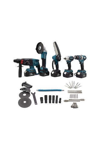 Dawreek Beşli Set MK350 (Budama Testeresi 13 MM Ç.Mandren+S.Sıkma+Ş.Spral+Ş.Hilti)