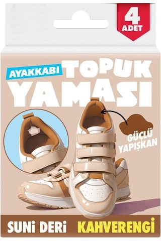 Ayakkabı Topuk Yaması Ayakkabı Tamir Yaması Sunni Deri Kendinden Yapışkanlı-kahverengi