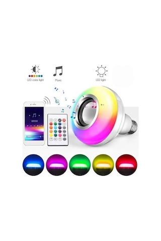 Buğz Bluetooth Hoparlör Akıllı Rgb Led Işık Renk Değiştirme Ses Bombası Ampül Görünümlü