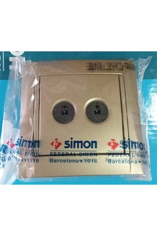 Simon 34 Renkli Müzik Yayın Prizi Çerçeveli