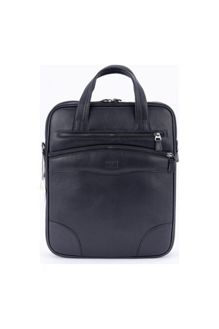 122 Model Hakiki Deri Dikey Evrak Çantası, Laptop-tablet Çantası Siyah.-125839 Siyah